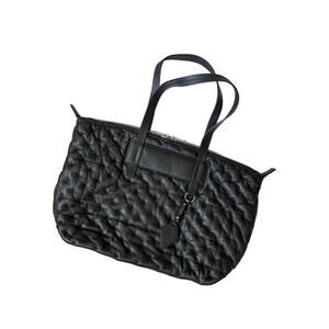 Rag & Bone Black Compass Quilted Leather Everyday Shoulder Bag Tote EUC
